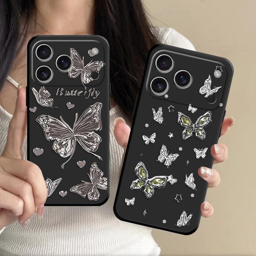 Apple Iphone 15 - Metal Butterfly Case for Apple iPhone