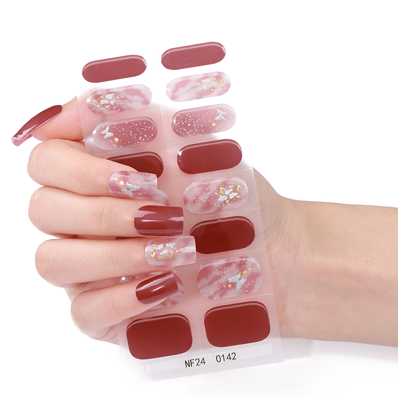 16Tips Sparkly Semi Cured Gel  - Full Cover Adhesive ulasan dan harga