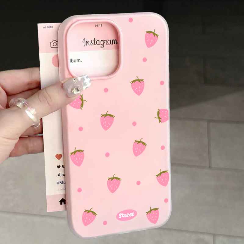 Sweet Pink Strawberry Pattern  - Xiaomi Redmi Note 13 ulasan dan harga