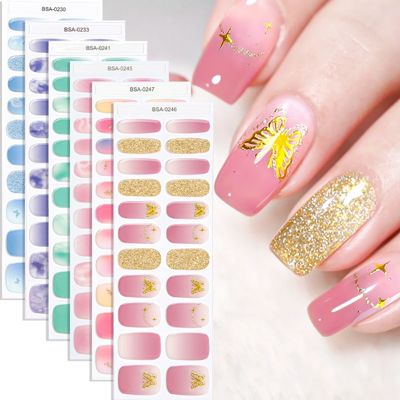 No UV Lamp Semi Cured Gel Nail - Full Cover Adhesive ulasan dan harga