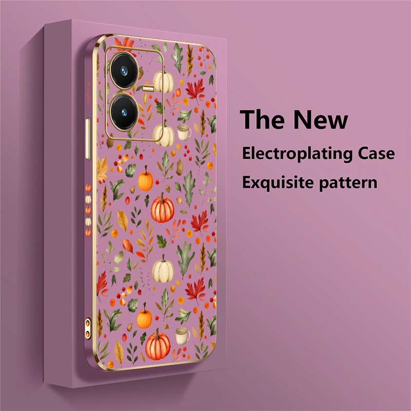 Autumn Leaf Pumpkin Case For V - Vivo V40 ulasan dan harga
